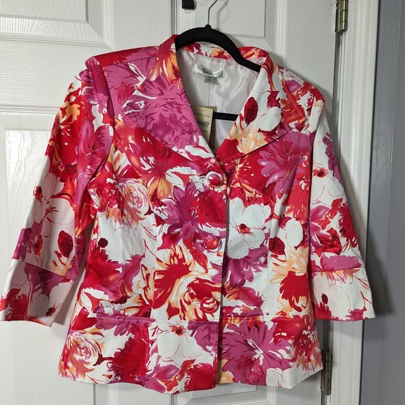 Coldwater Creek Floral Jacket/Blazer Petite - Picture 4 of 14